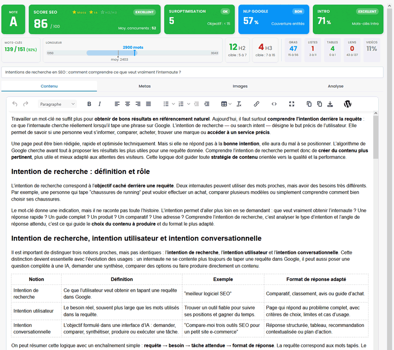 Article SEO complet généré par Articlum